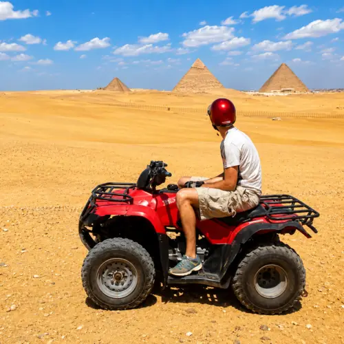 Quad bike around Giza Pyramids