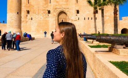 Private Alexandria Day Tour from Cairo featuring the Catacombs of Kom El Shoqafa, Pompey's Pillar, Bibliotheca Alexandrina, Citadel of Qaitbay, and stunning Mediterranean Sea views.