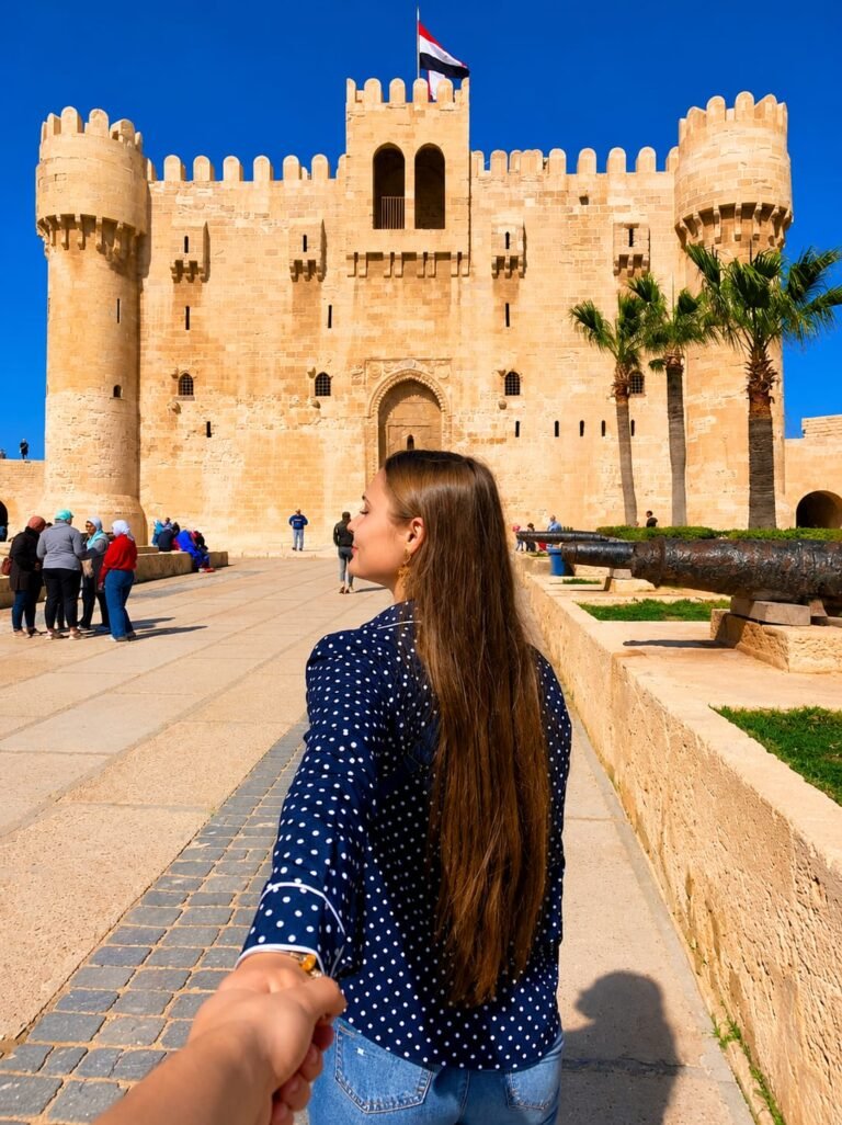 Private Alexandria Day Tour from Cairo featuring the Catacombs of Kom El Shoqafa, Pompey's Pillar, Bibliotheca Alexandrina, Citadel of Qaitbay, and stunning Mediterranean Sea views.