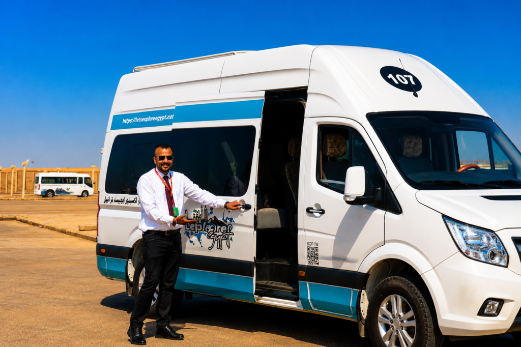 Private Transfer from Cairo International Airport to Alexandria with professional driver and comfortable air-conditioned vehicle.