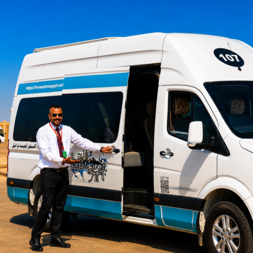Private Transfer from Cairo International Airport to Alexandria with professional driver and comfortable air-conditioned vehicle.